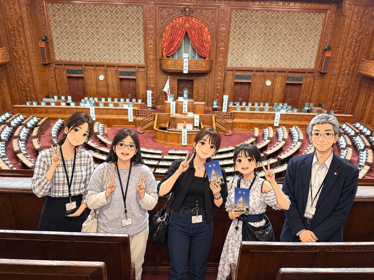 国会議事堂の本会議場見学の様子