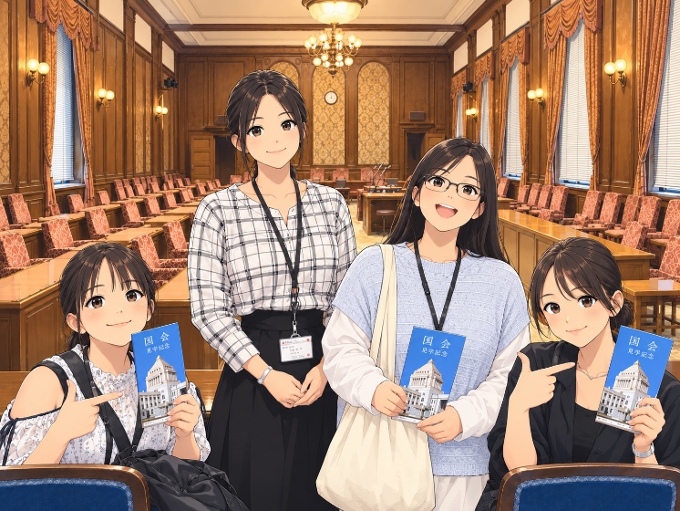 国会議事堂内の見学の様子